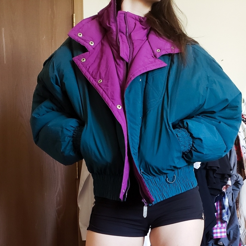 Vintage Teal Ski Jacket